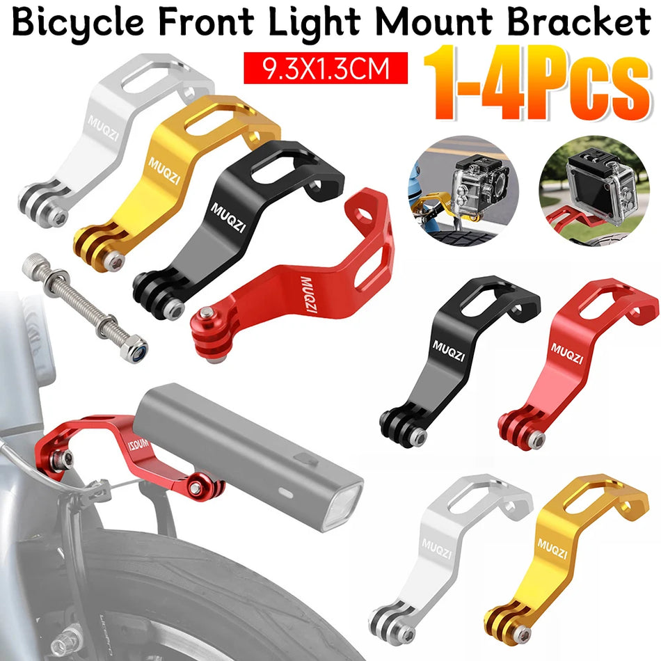 Кронштейн для крепления переднего фонаря на велосипед из алюминия для фонарика и спортивной камеры