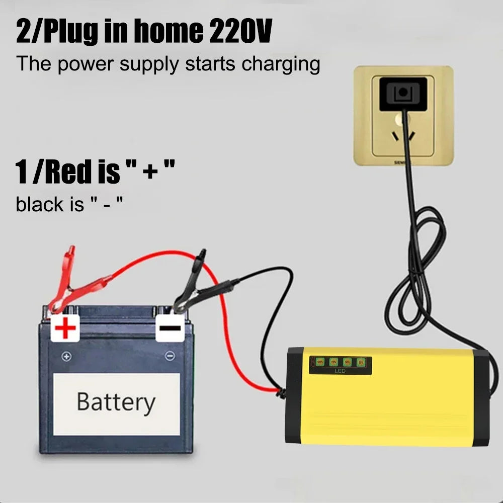 InterCyprus 29635 Car Battery Charger &ndash; LCD Display