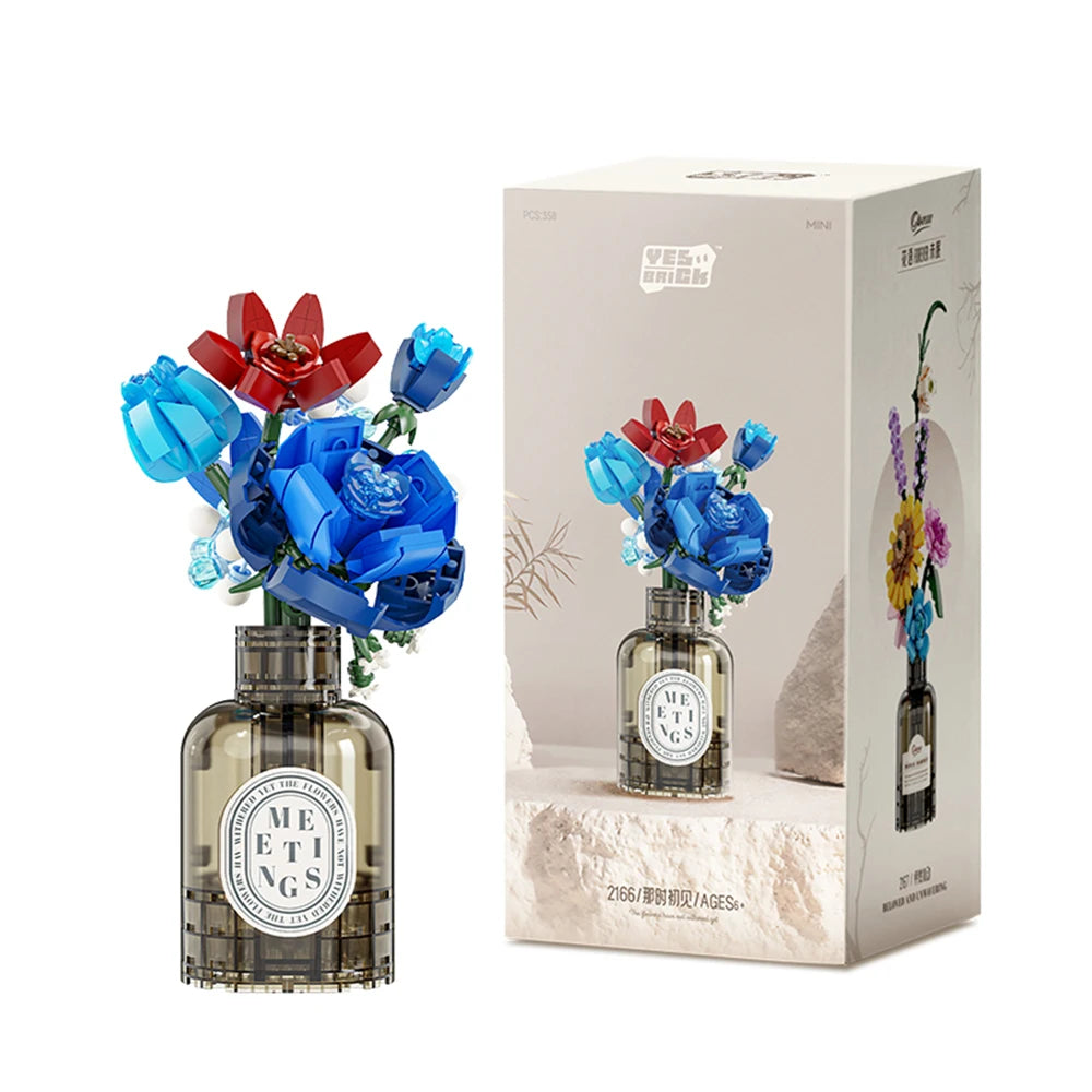 Romantic Flower Building Blocks Set Bouquet &ndash; Perfect Gift 2166