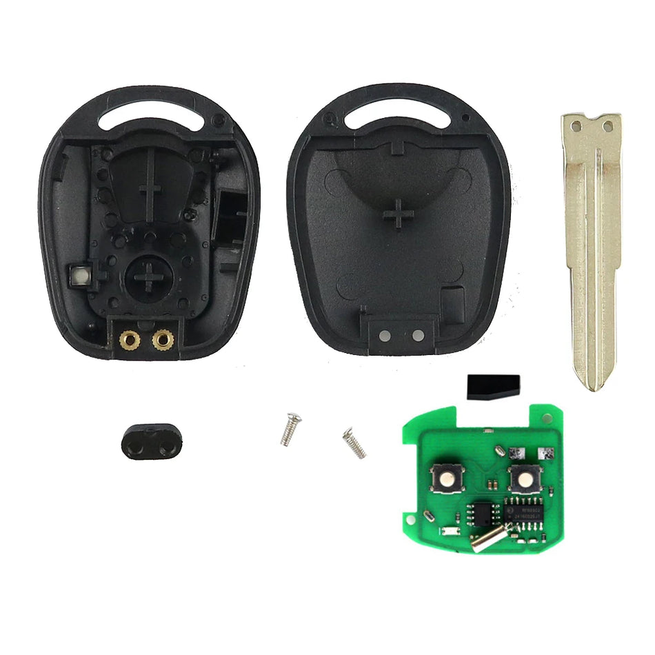 SsangYong Actyon Kyron 4D60 Chip Afstandsbediening Sleutel met 2 Knoppen Onbewerkt Lemmet