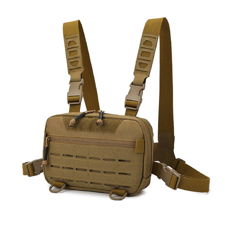 Men's Tactical Molle Chest Bag &ndash; Versatile Front Rig Pouch Brown / Other