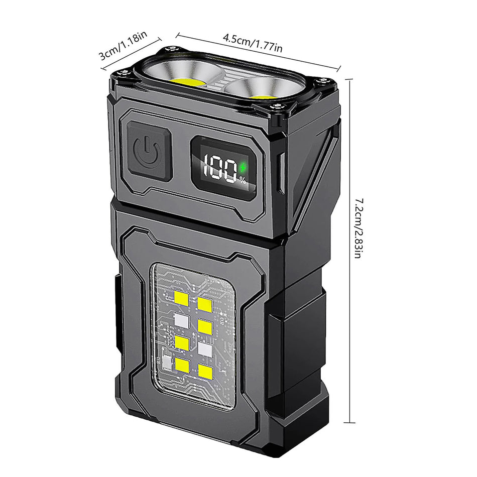 Mini LED COB Flashlight &ndash; Adjustable Angle USB Rechargeable