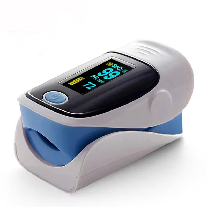 JUSTLANG Rechargeable Finger Pulse Oximeter - TFT Display Blue