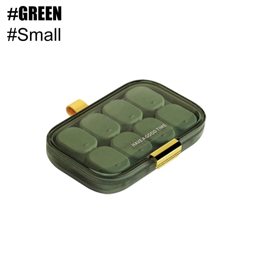 YQQGD Pill Organizer &ndash; Large Capacity for Daily Medication Management Green-Small