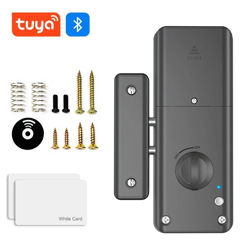 TTLock Invisible Smart Lock &ndash; Bluetooth App IC Card Unlock Tuya IC Card-Black