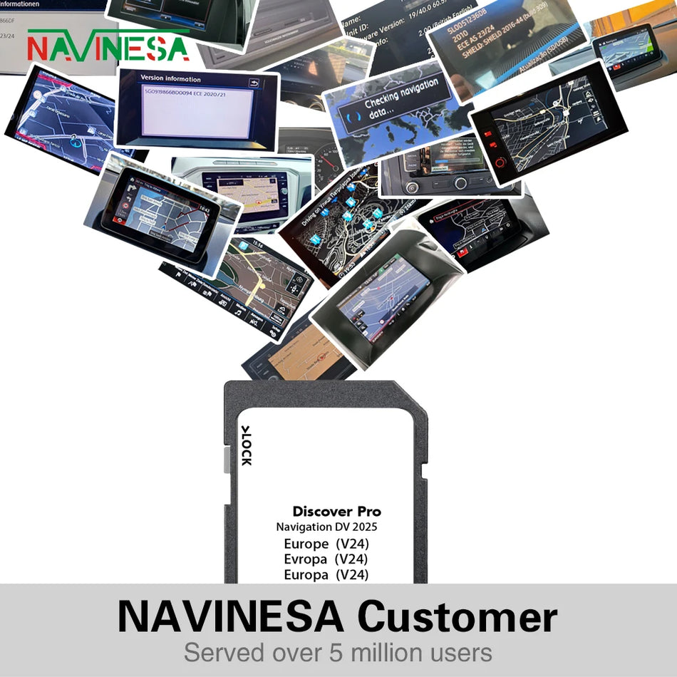 NAVINES GPS SD Card Europa V24 - Europe Map 2025 Edition