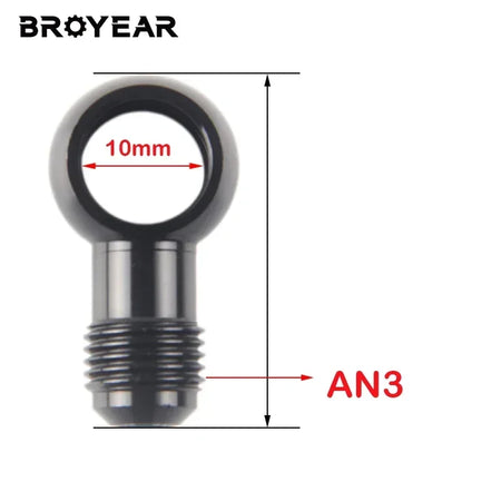 Aluminum Brake Banjo Fitting With AN3 AN4 AN6 AN8 AN10 Adapter Bolt by InterCyprus Trading Ltd