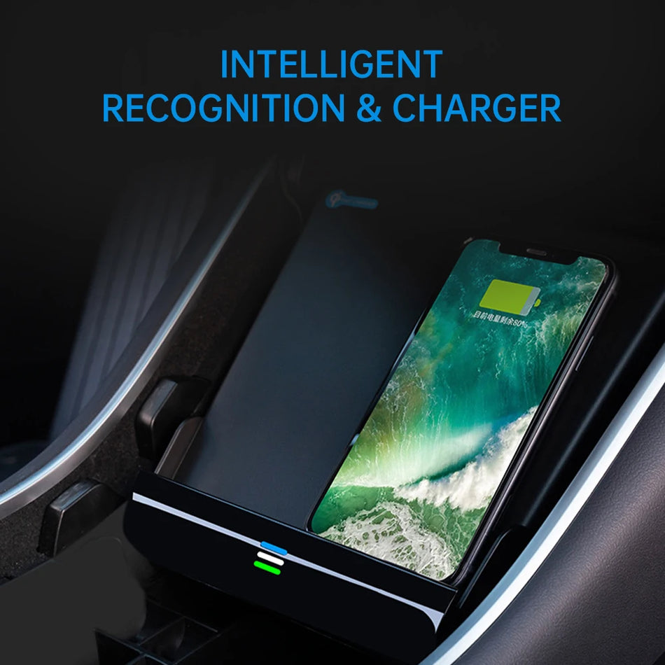 Qi snelle draadloze oplaadpad voor Tesla Model 3 2017 2020