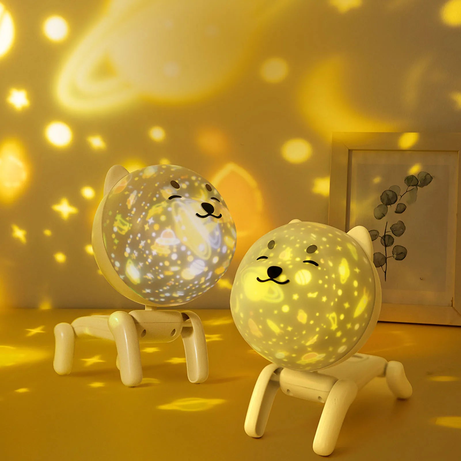 Dog Projector Night Lamp &ndash; Rotating LED Star Light