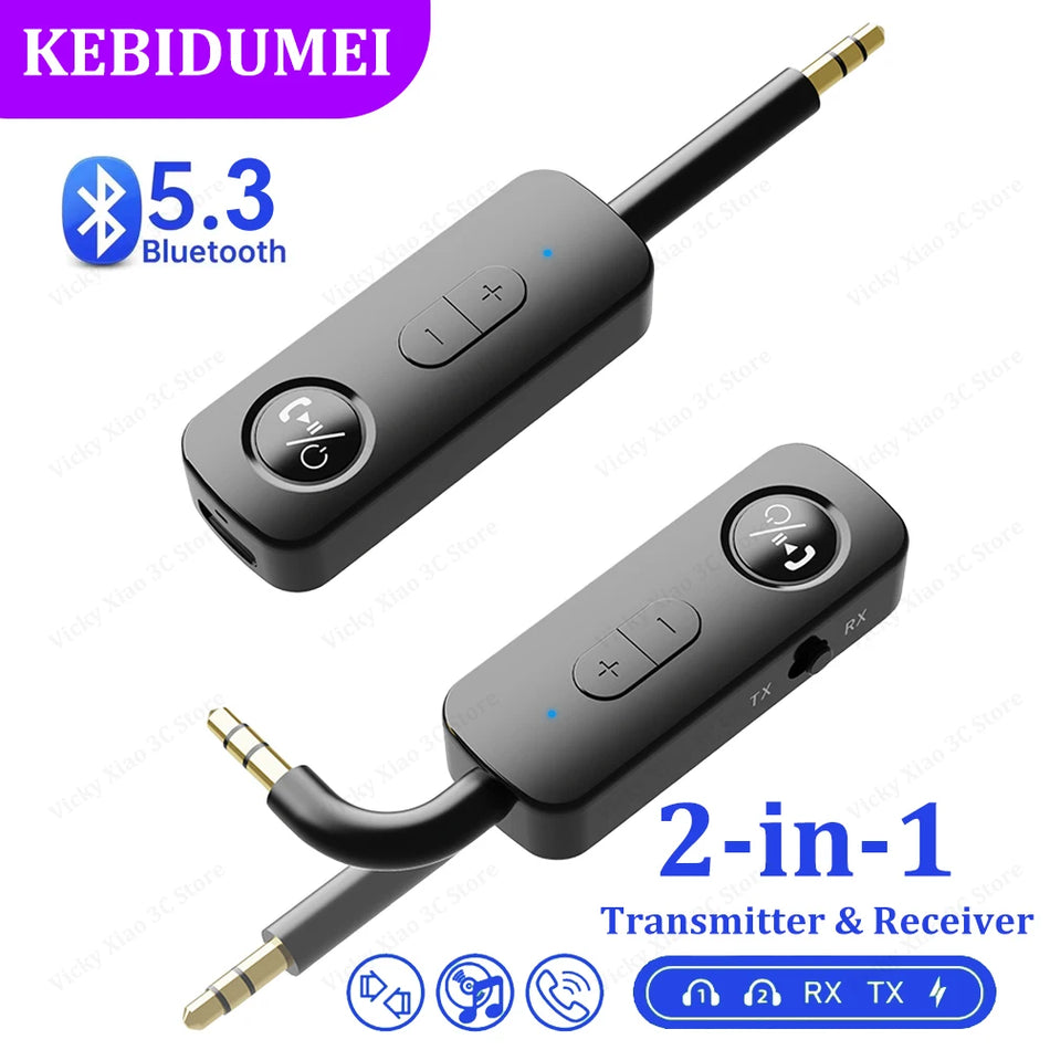 Kebidumei 2-In-1 Bluetooth 5.3 Audio Adapter &ndash; Dual Audio BT 5.3
