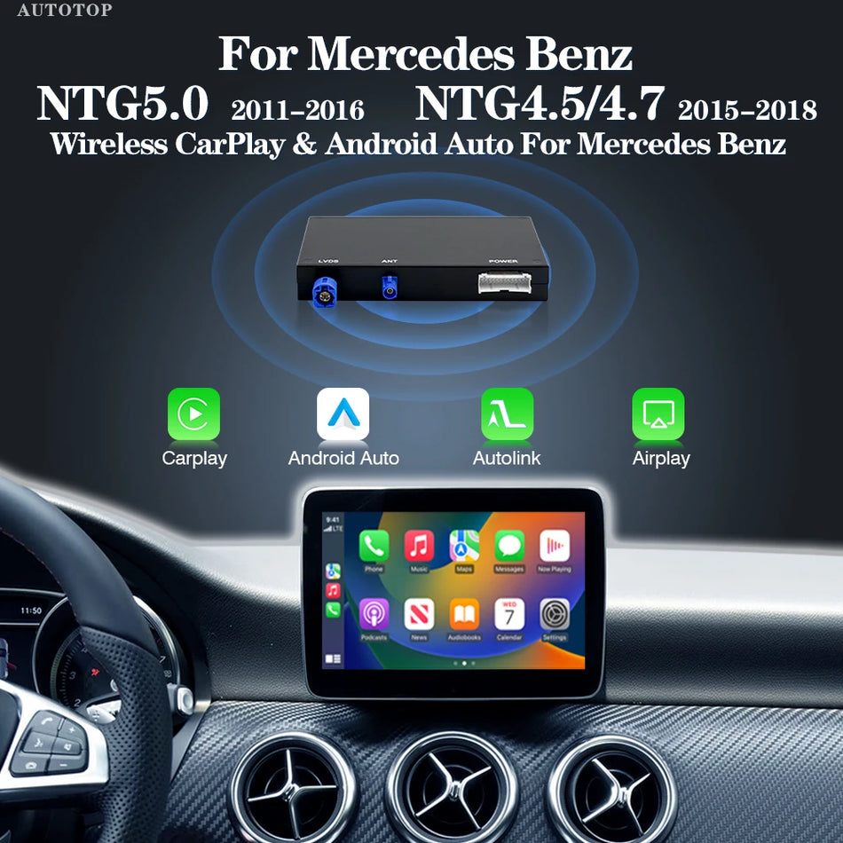 Autotop Trådlös CarPlay Android-adapter för Mercedes NTG