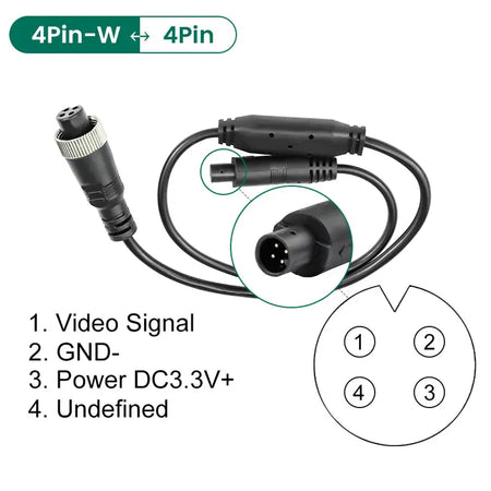 4 Pin Aviation To Rca Av Dc Male Female Video Power Adapter Cable by InterCyprus Trading Ltd
