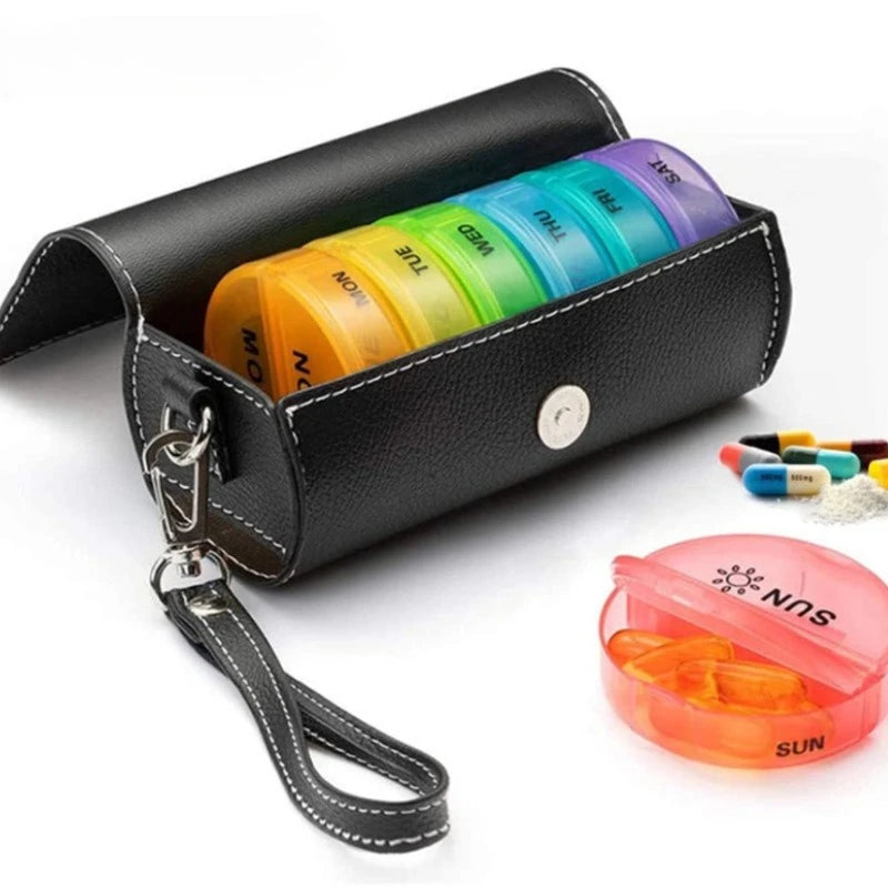 7-Day Pill Organizer with 14 Compartments for Medications, Supplements, and Vitamins - Noocuxuekon