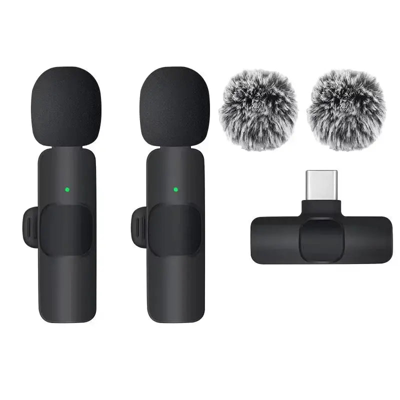 KEBIDUMEI 2.4G Wireless Lavalier Microphone Portable Audio Video Recording for iPhone Android Live Broadcast Gaming Phone by InterCyprus Trading Ltd