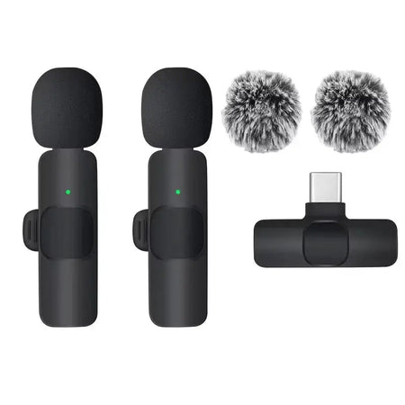 KEBIDUMEI 2.4G Wireless Lavalier Microphone Portable Audio Video Recording for iPhone Android Live Broadcast Gaming Phone by InterCyprus Trading Ltd