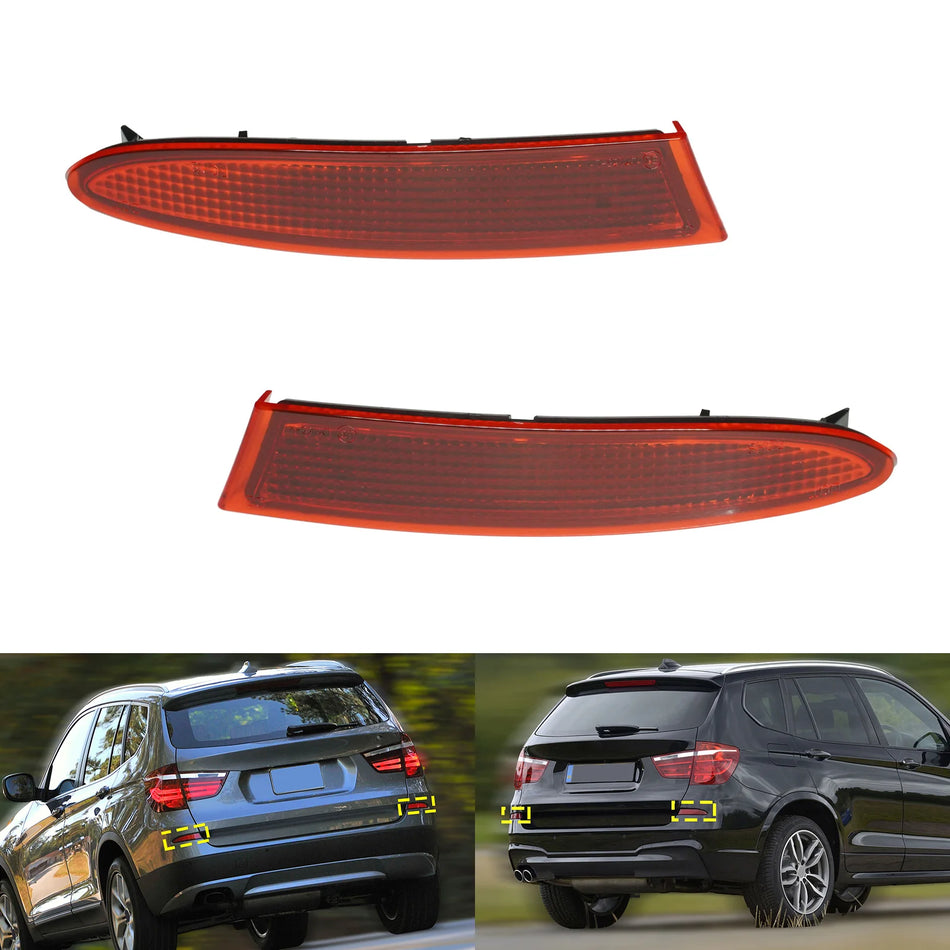 Conjunto de Refletor de Para-choques Traseiro Lente Vermelha de Mercado Paralelo para BMW X3 F25 2014-2017 M Sport LCI