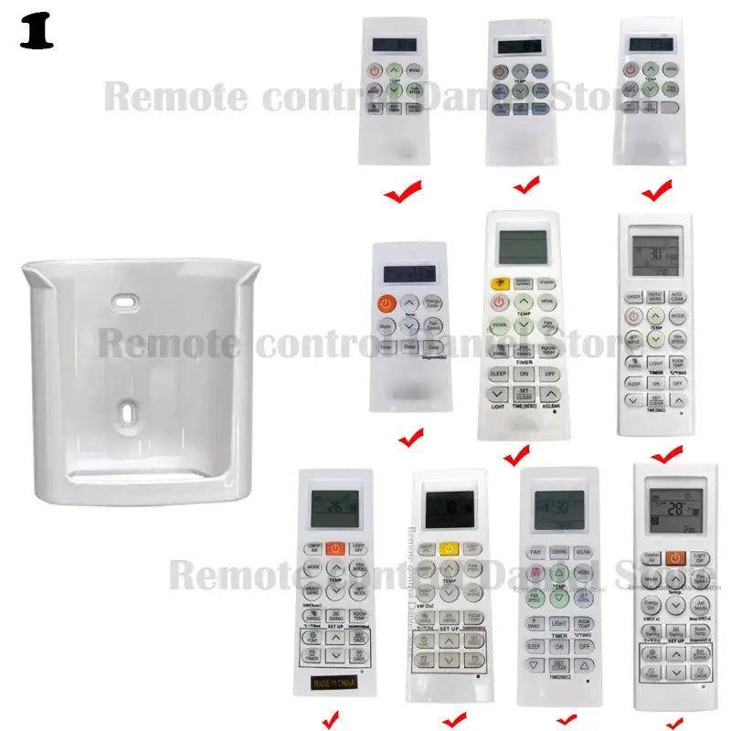 Air Conditioner Remote Holder White Remote Controller Holder Bracket Holder by InterCyprus Trading Ltd
