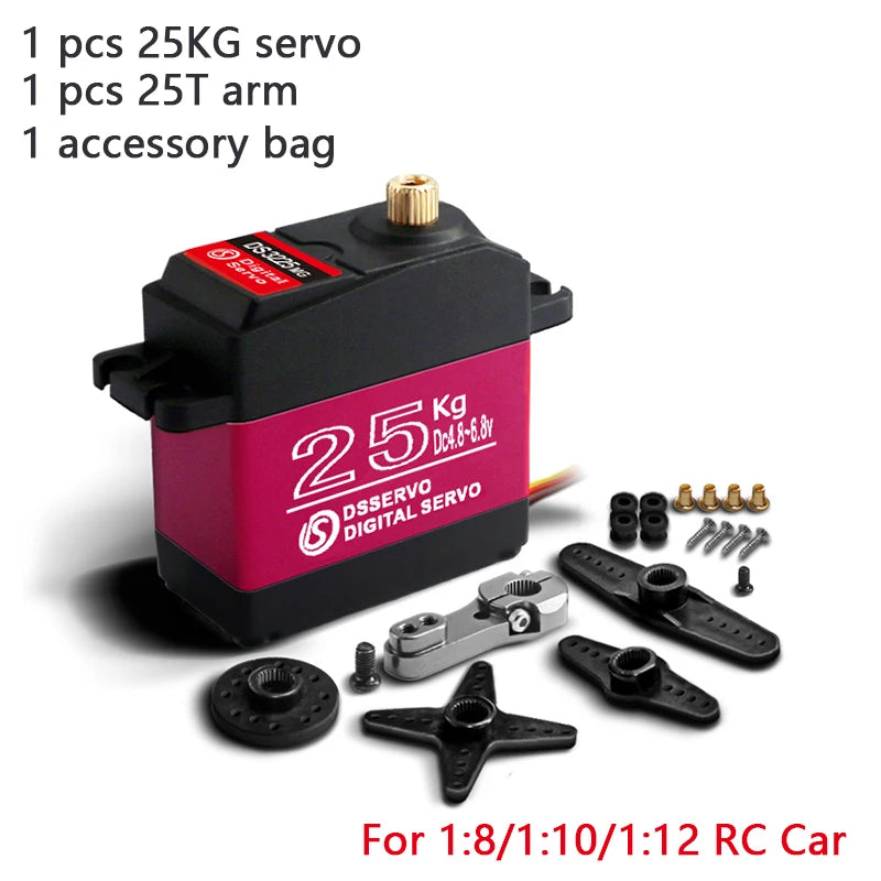 High-Speed Waterproof Metal Gear Digital Servo for RC Cars (20Kg-40Kg) DS3225-180