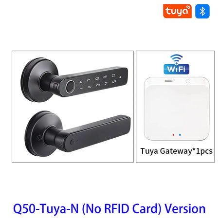 Tuya Smart Fingerprint Door Lock &ndash; Biometric Keyless Entry Q50-tuya-Non-Gateway