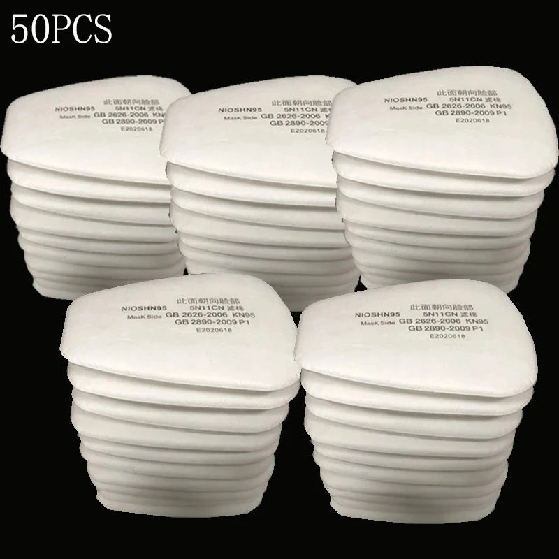 Spray Paint Dust-Proof 5N11 Filters &ndash; For 3M 6001 6002 50 Pcs Filter cotton