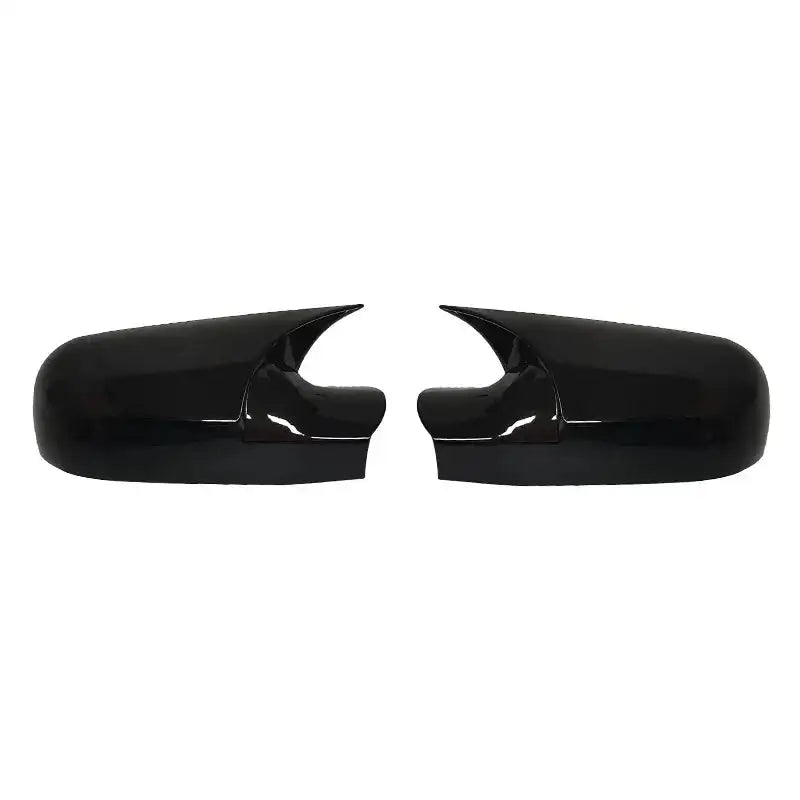 Glossy Black Carbon Mirror Cover For Renault Megane 2 MK2 Bright black