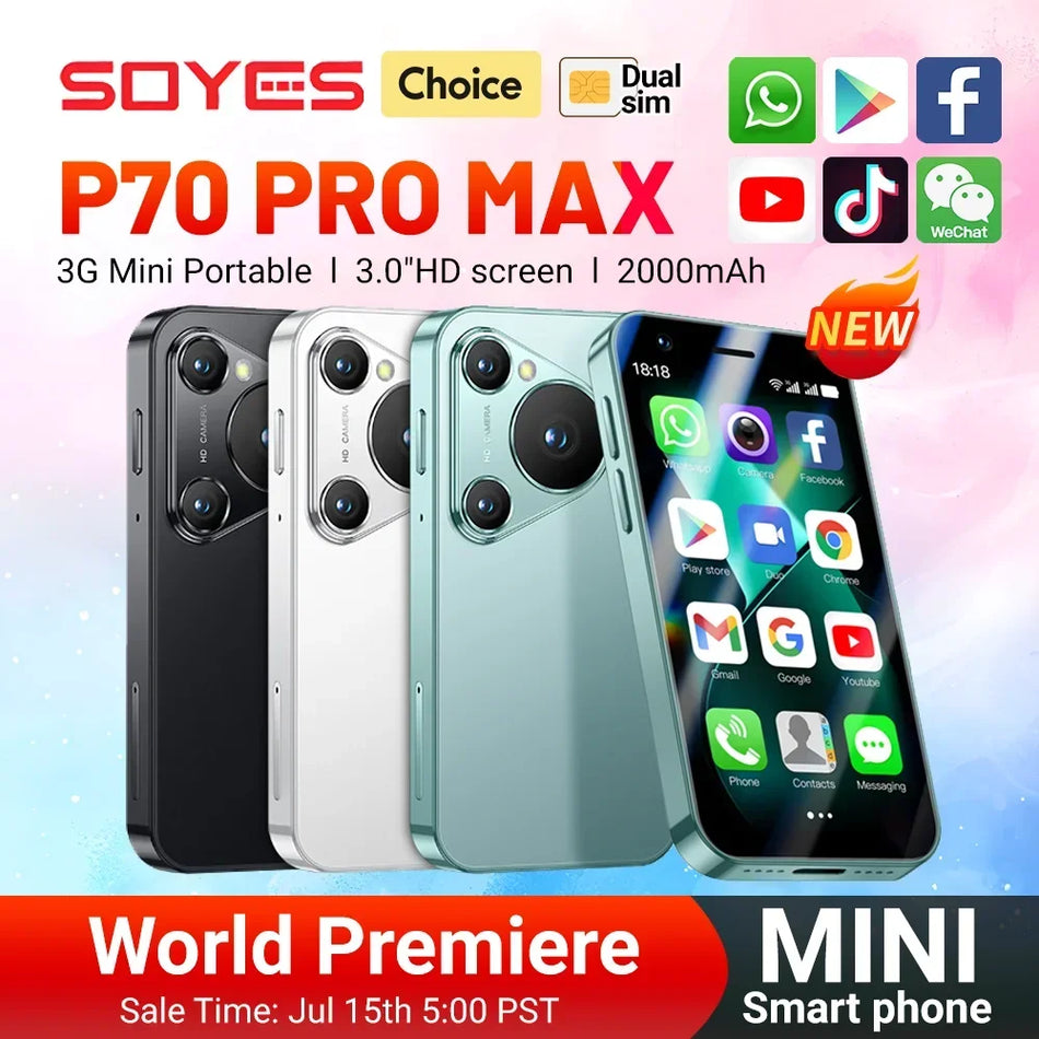 SOYES P70 Pro Max Mini Smartphone &ndash; Secure Face ID Access