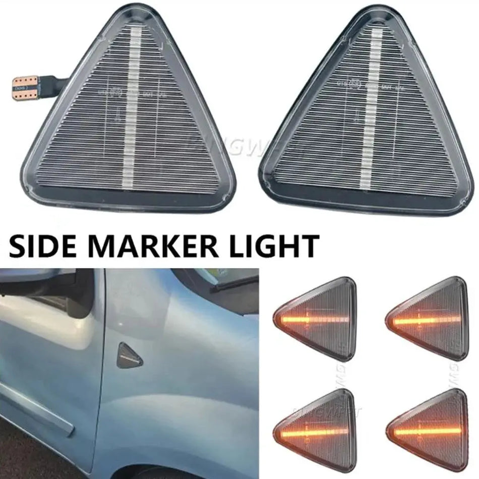 2PCS LED Dynamic Turn Signal Side Fender Marker Indicator Light For RENAULT KANGOO II 2008 2009 2010 2011 2012 2013 by InterCyprus Trading Ltd