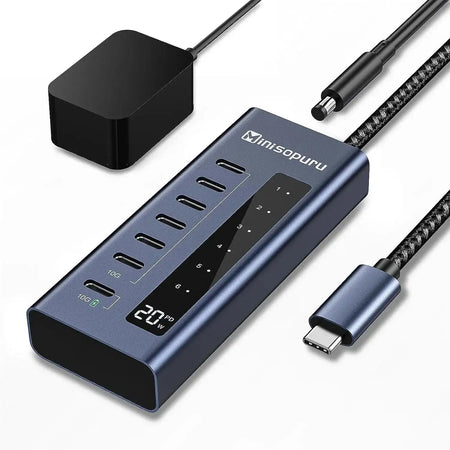 Minisopuru USB C Hub 7 In 1 For MacBook Pro iPad 10Gbps EU Pluy