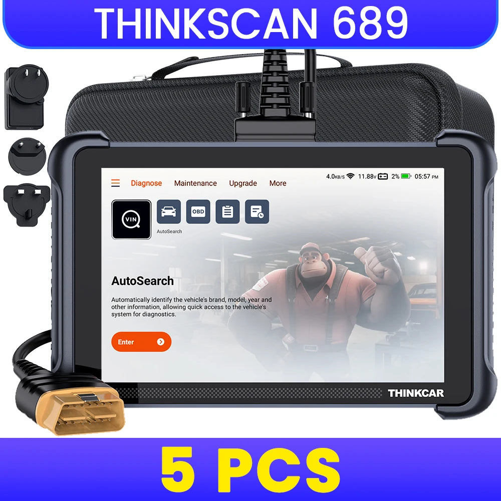 THINKCAR THINKSCAN 689 &ndash; Bi-Directional ECU Coding Pro 5 PCS THINKSCAN 689 / brazil