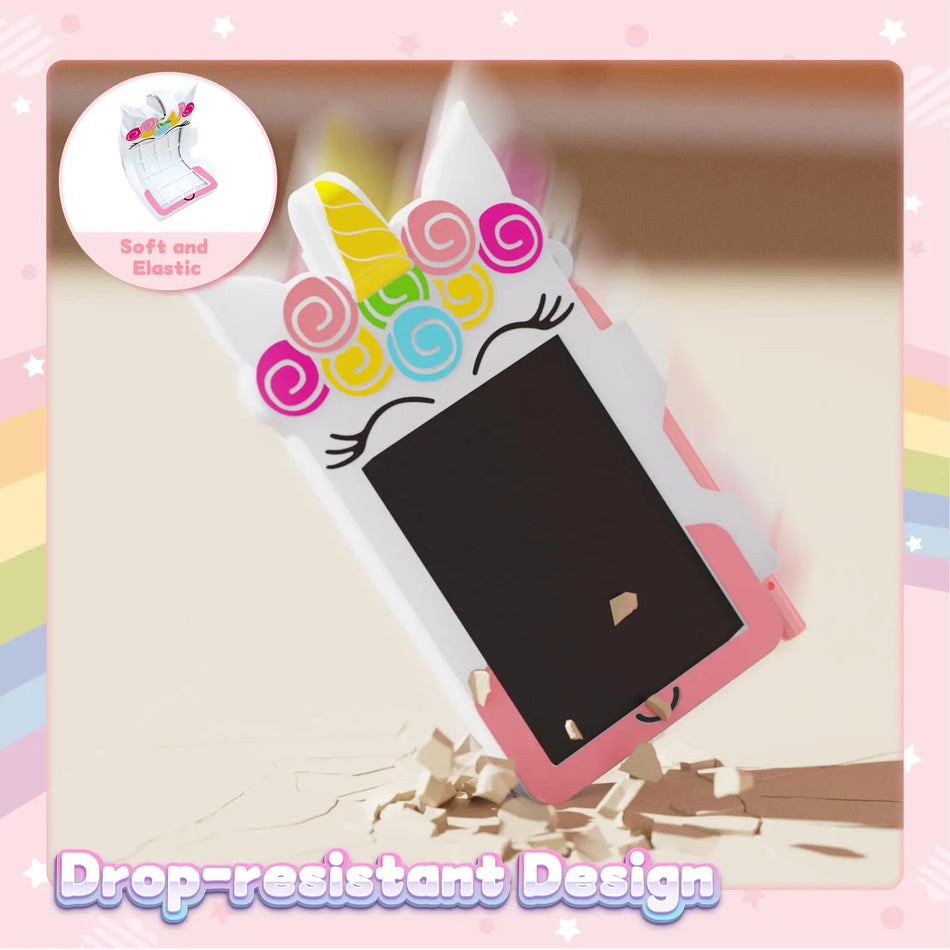 Tabletă de scris LCD de 4.5 inch cu pandantiv unicorn, caiet de schițe
