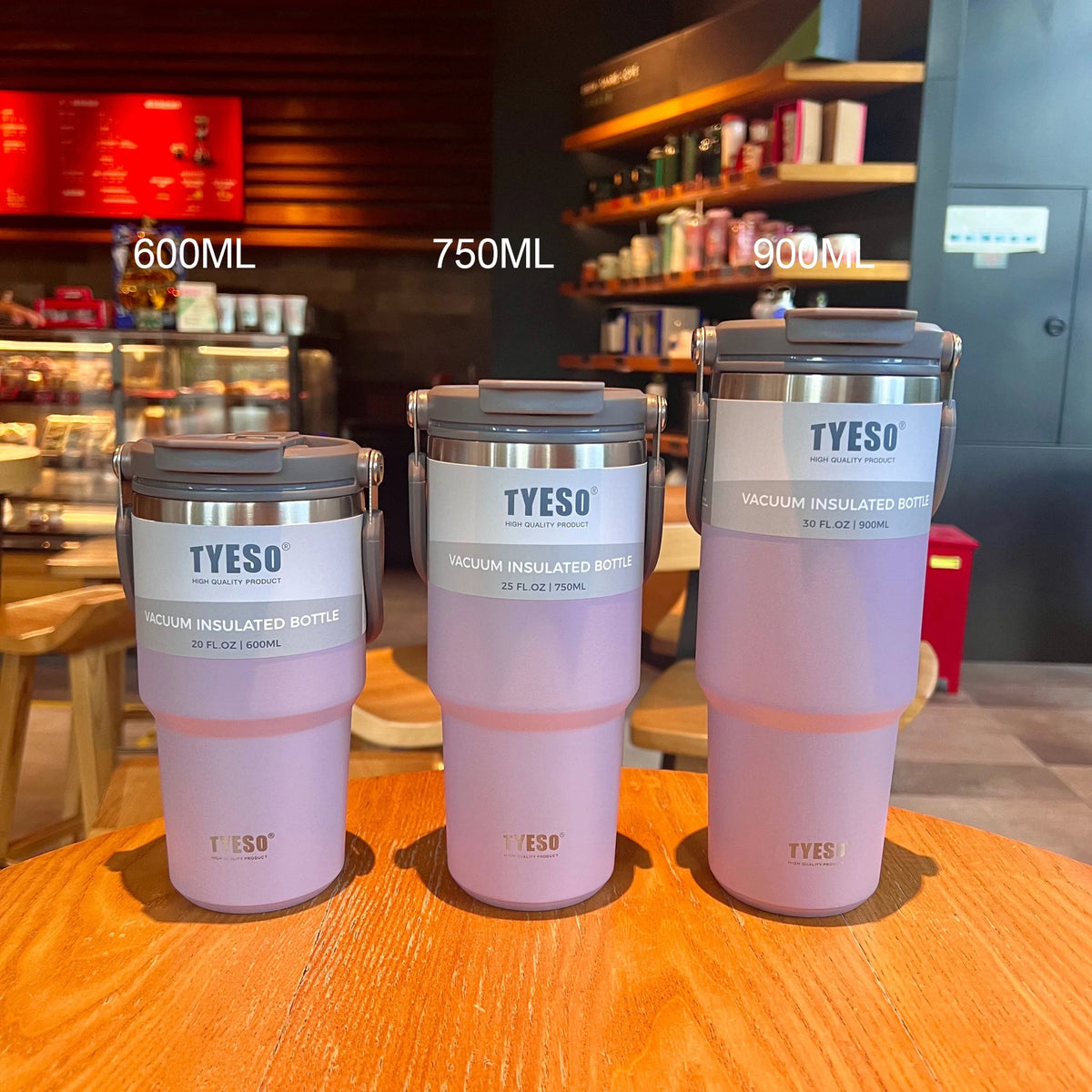 Tyeso Stainless Steel Thermos Bottle &ndash; Vacuum Flask Purple-1pcs / 900ML