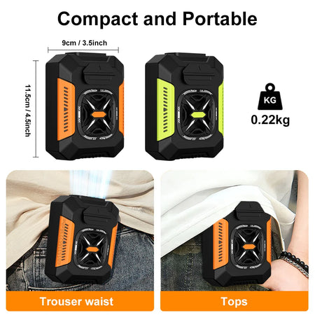 Mini Waist Clip Fan &ndash; Ultra Lightweight Power Bank Ready