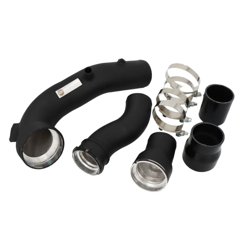 Turbo Charge Pipe Kit With Boost Pipe Cooling for BMW N55 535i 640i F10 F12 F13, 6061 Aluminum