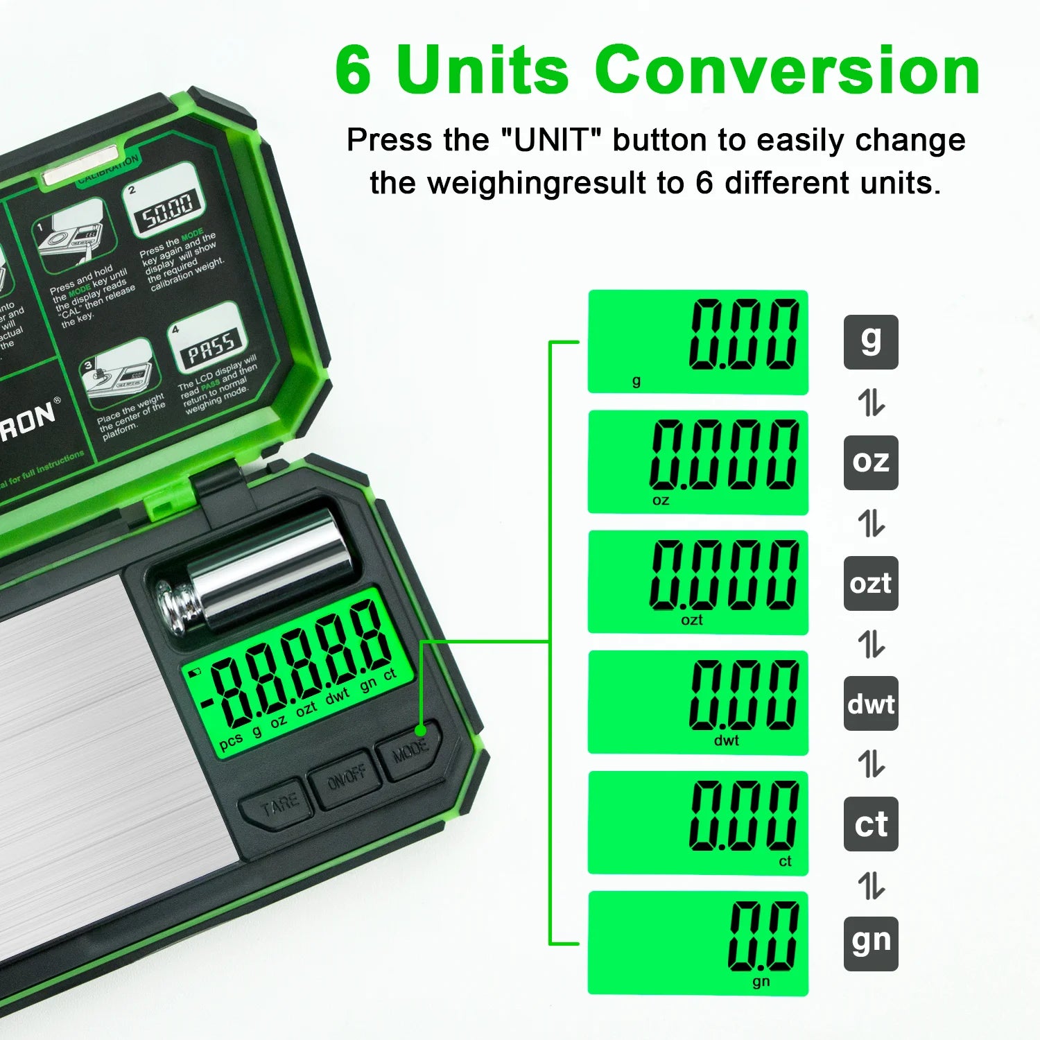 Weightron TU-200GRN Pocket Scale &ndash; Ultra Accurate 0.01g