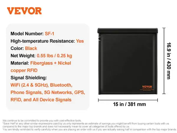 Faraday Pouch Set Fireproof Waterproof Laptops Keys