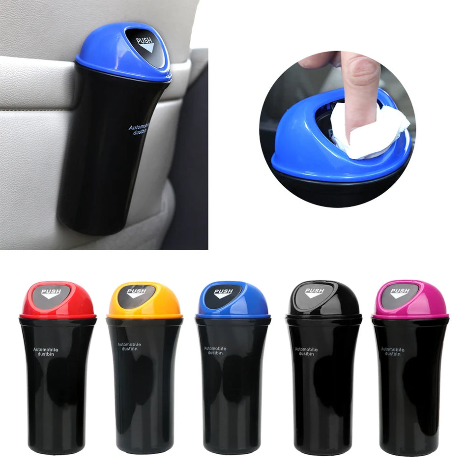 Automobilio šiukšlių dėžė su automatiniais dangčiais, plastikinė šiukšlių talpa