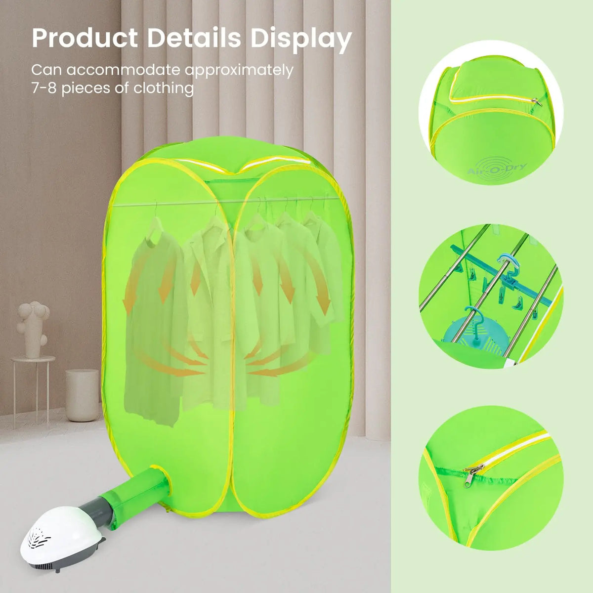 DUTRIEUX Portable Clothes Dryer 800W &ndash; Fast Drying Solution
