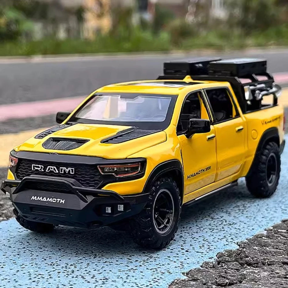 Coche de juguete de metal fundido para todo terreno Dodge RAM Mammoth