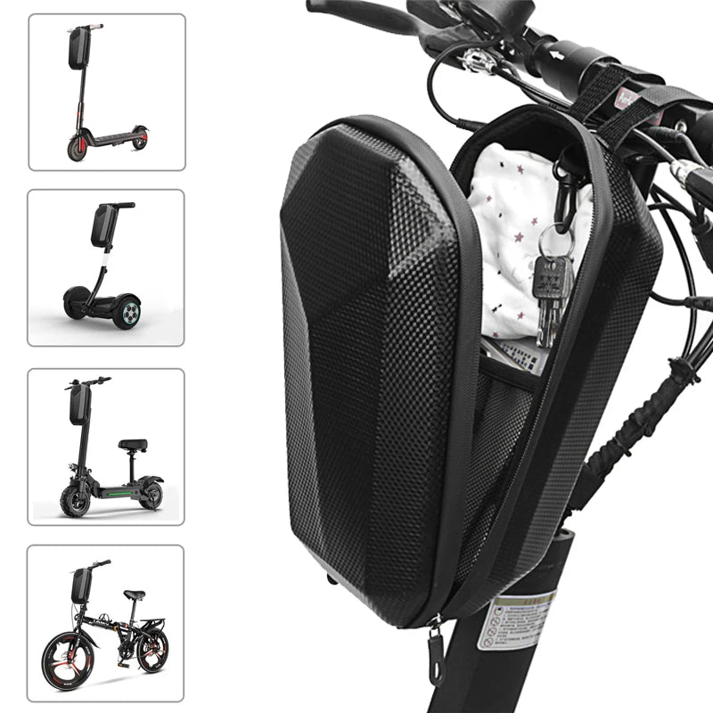 Waterproof EVA Scooter Storage Bag 4L, Hard Shell Front Frame Handle Bag