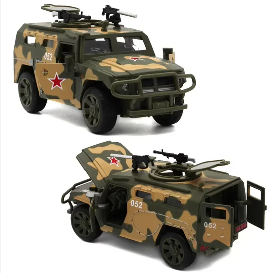 Model de mașină din aliaj turnat Knight XV cu lumini, sunet, retragere, uși deschise