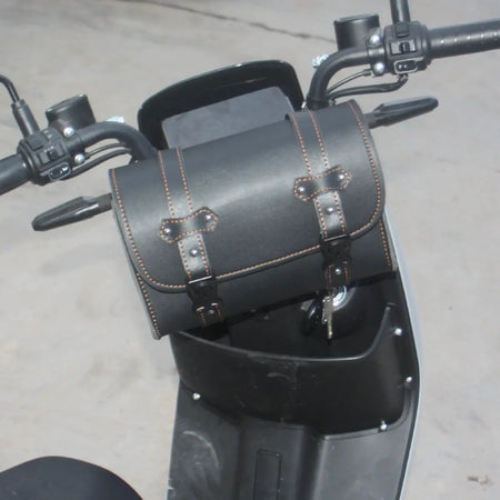 Motorcycle Bag Saddlebags PU Leather Front Fork Tail Saddle Bag Luggage For Harley Chopper Bobber Cruiser Sportster XL 883 1200 by InterCyprus Trading Ltd