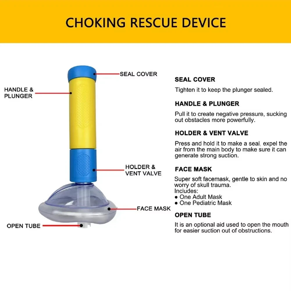 First Aid Choking Device Kit &ndash; Portable Heimlich Rescue