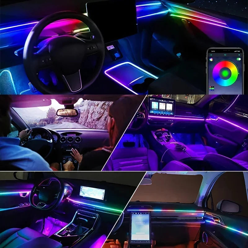 Car Ambient LED Strip Light 64 Color RGB Symphony For BMW Audi