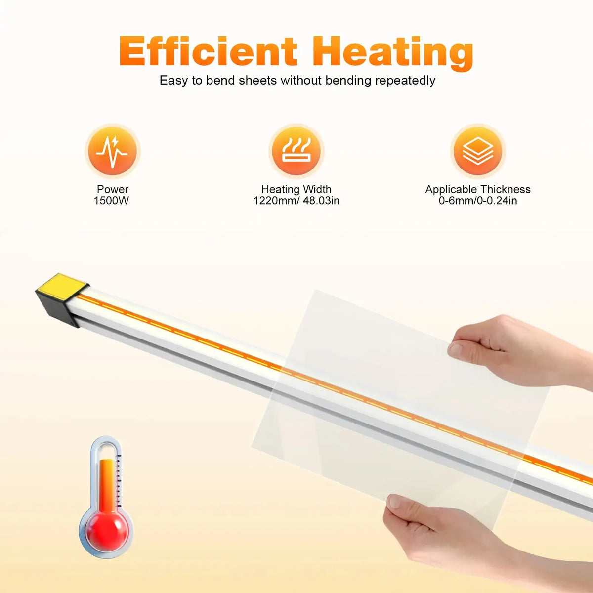 1500W Acrylic Strip Heater Bender 48 Inch &ndash; Adjustable Temp