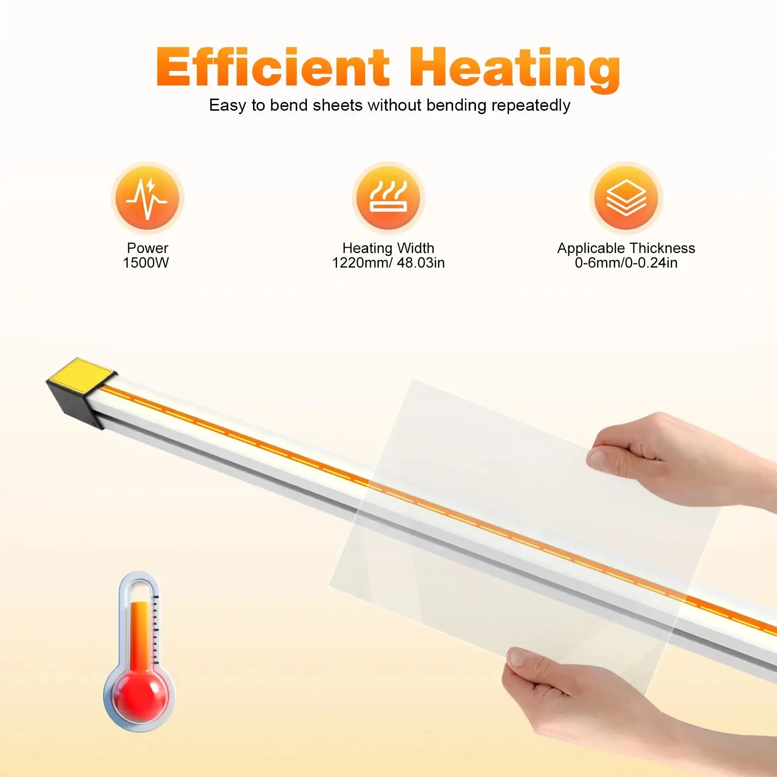 1500W Acrylic Strip Heater Bender 48 Inch &ndash; Adjustable Temp