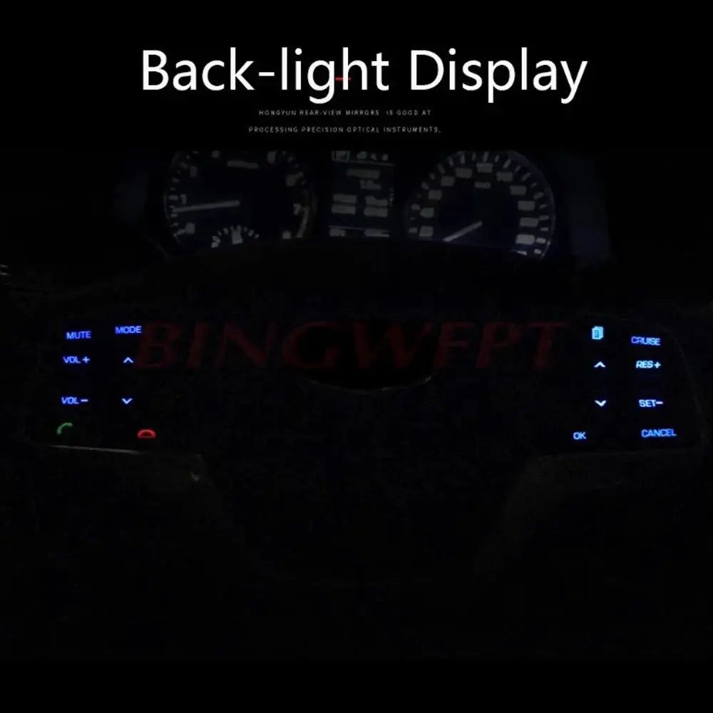 Steering Wheel Cruise Control Buttons Switch Piano Black For Hyundai Elantra 1.6L 2016 2017 2018 2019 Car Accessories by InterCyprus Trading Ltd