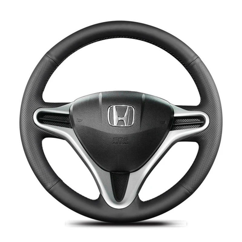 Housse de volant cousue à la main pour Honda Fit Jazz City 2009-2014