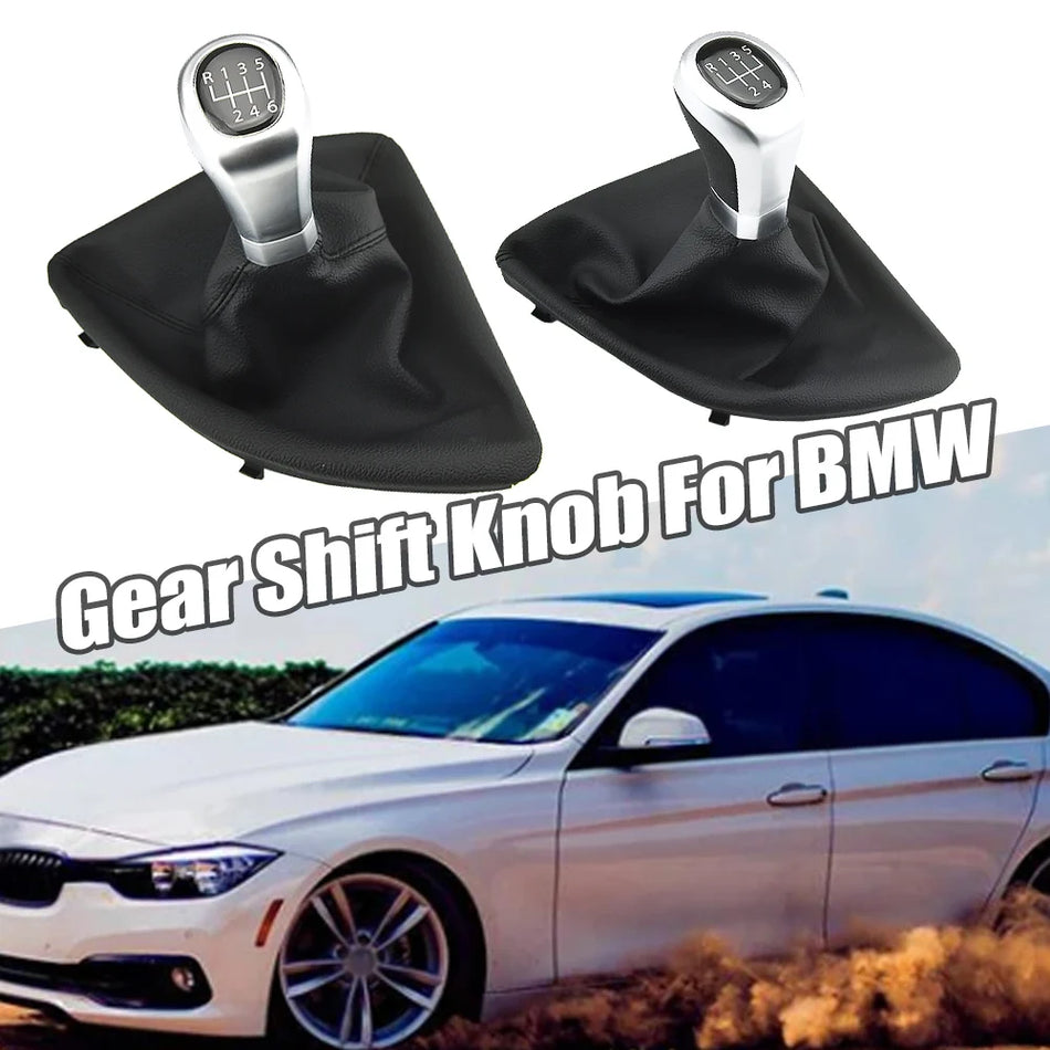 Mânere de schimbător de viteze din piele PU cu manșon pentru BMW Seria 1 E81 E82 E87 E88 5-Viteze 6-Viteze