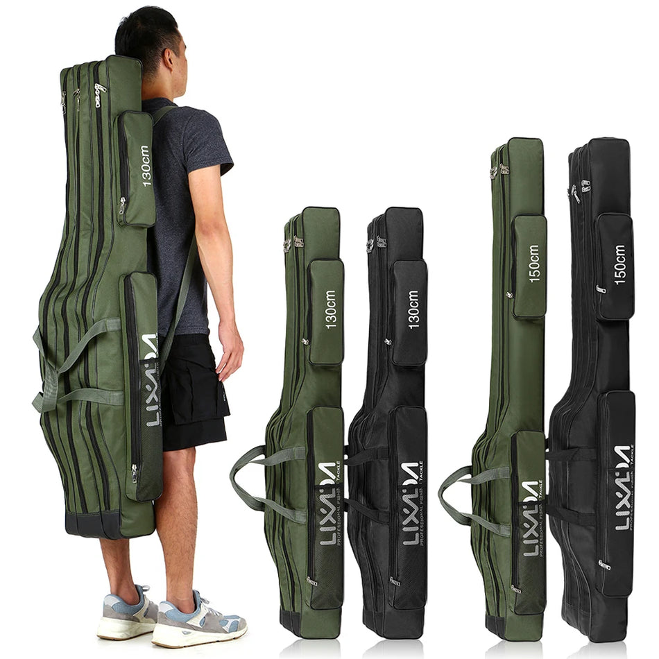 Τσάντα Ψαρέματος Lixada Φορητή 3 Στρωμάτων Αναδιπλούμενη 130cm 150cm