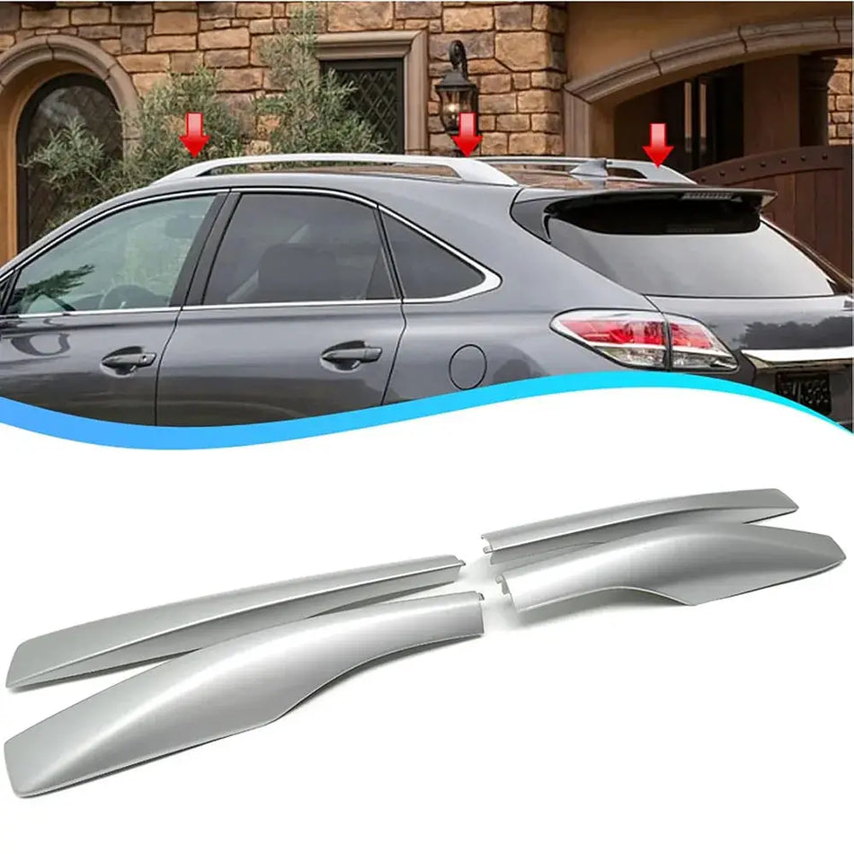 Καλύμματα Άκρης Ράγας Οροφής ABS Ασημί για Lexus RX RX350 2010-2015